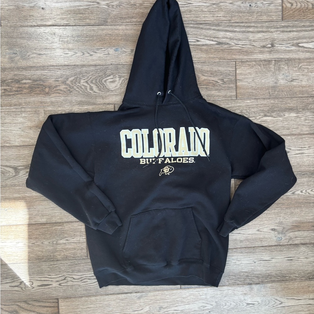 Hanes Black Colorado Buffaloes Hoodie M Unisex - Picture 2 of 5